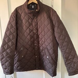 Cole Haan Men's Quilted Puffer Jacket - Brown XL
